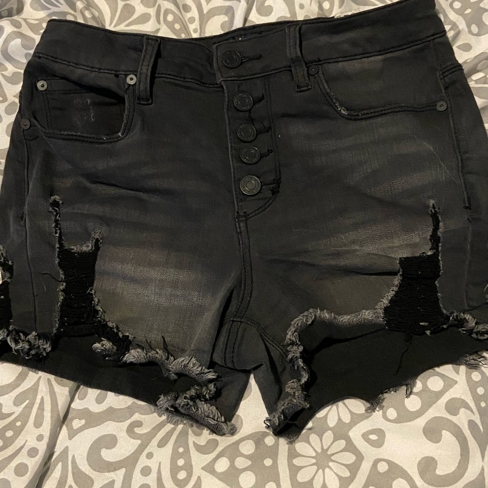 Distressed Gray Shorts European Size 26 In Good Condition